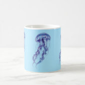 Lila Jellyfish-Illustration Kaffeetasse (Mittel)