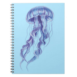 Lila Jellyfish-Illustration Notizblock