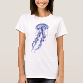 Lila Jellyfish-Illustration T-Shirt
