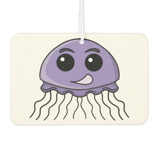 Lila Jellyfriend Cartoon Autolufterfrischer