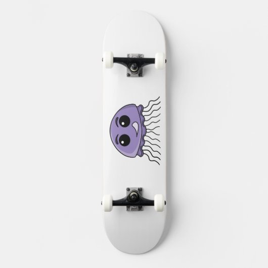 Lila Jellyfriend Cartoon Skateboard (Vorderseite)