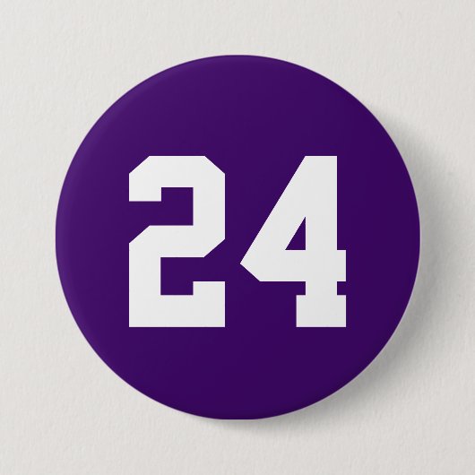Lila Jersey-Nummer Button (Vorderseite)