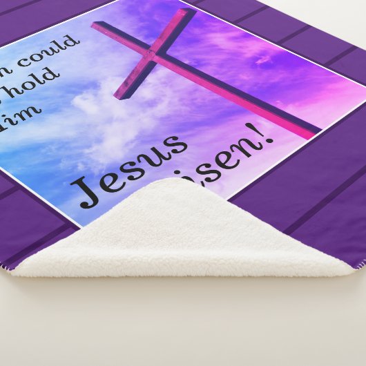 Lila JESUS IS RISEN Oaster Sherpadecke (3/4)