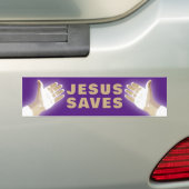 lila JESUS RETTE Autoaufkleber (Auf Auto)