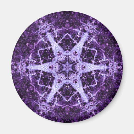 Lila Jewel Crystal Round Magnet (Vorne)