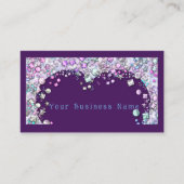 Lila Jewel Heart mit individueller Visitenkarte (Vorderseite)