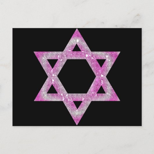 Lila Jeweled Star von David Design Postkarte (Vorderseite)