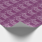 Lila Jingle Bells White Text Wrapper Paper Geschenkpapier (Ecke)