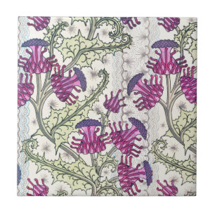 Lila Jonquil Thistle Flower Garden Keramik Tile Fliese