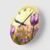 Lila Jubilee Clock Runde Wanduhr (Winkel)