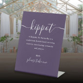 Lila jüdische Hochzeit Kippot Script Yarmulke Sockelschild