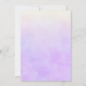 Lila jüdische Kindernamenszeremonie Simchat Bat Einladung (Rückseite)