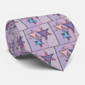 Lila jüdische Stern-Effekt-Krawatte Krawatte (Gerollt)
