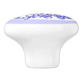 Lila Jugendstil-Floral-Monogramm "B" Keramikknauf (Seitenansicht)