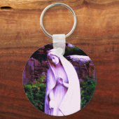 Lila Jungfrau verändert Mary Schlüsselanhänger (Vorderseite)