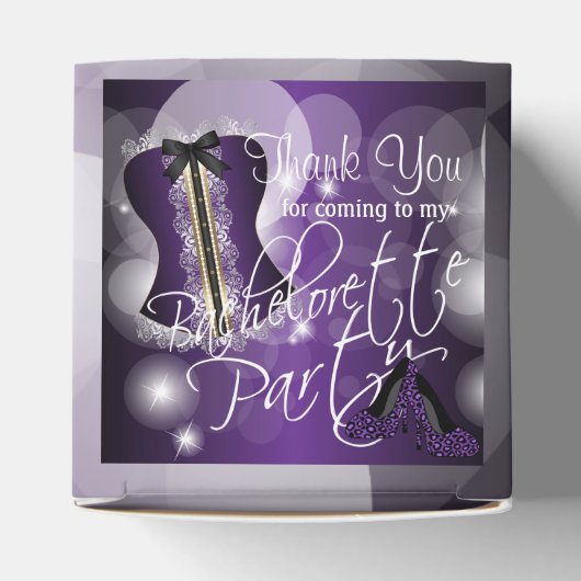 Lila Junggeselinnen-Abschied Geschenkschachtel (Oben)