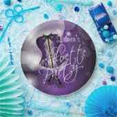 Lila Junggeselinnen-Abschied Pappteller (Party)