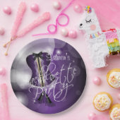 Lila Junggeselinnen-Abschied Pappteller (Party)