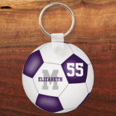 lila Jungs-Mannschaft farbenfroh Schlüsselanhänger (Rückseite)