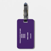 lila Jungs-Volleyballmannschaft Gepäckanhänger (Rückseite vertikal)