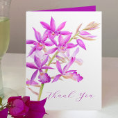 lila Juwel Orchid Aquarell Hochzeit danke Karte