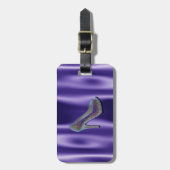 Lila Juwel-Satin-hohe Fersen-Schuh-Kristall Gepäckanhänger (Vorderseite vertikal)