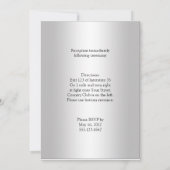 Lila Juwel Wedding Invit Einladung (Rückseite)