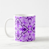 Lila Kachelmuster Kaffeetasse (Links)