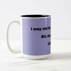 Lila KAFFEE-SPASS Zweifarbige Tasse