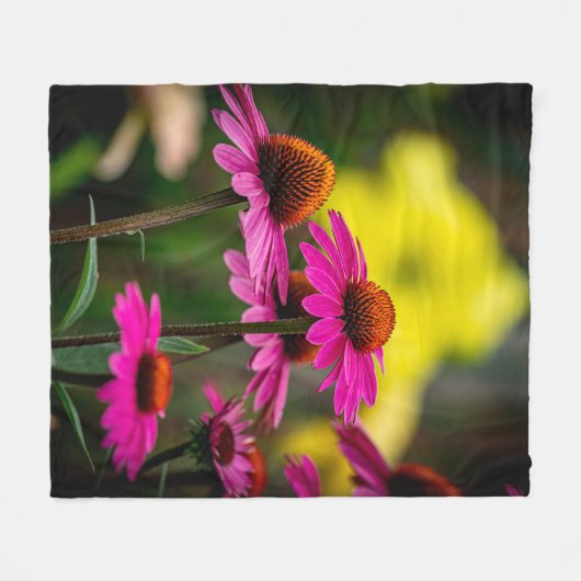 Lila Kaffeemaschine Fleecedecke (Vorderseite (Horizontal))