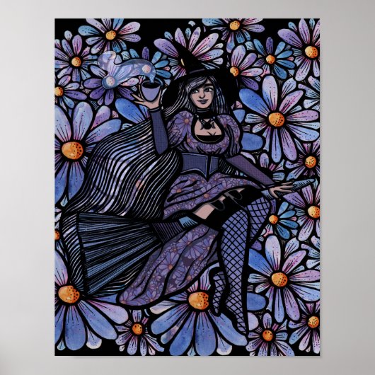 Lila Kaffeemaschine Poster (Vorne)