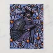 Lila Kaffeemaschine Postkarte (Vorderseite)