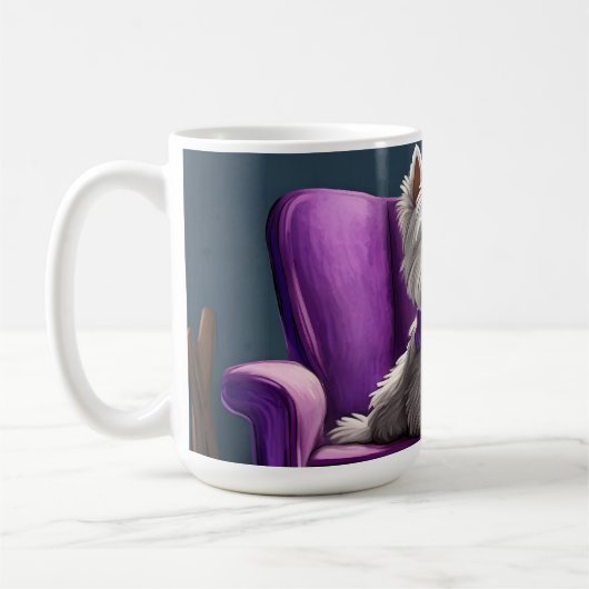 Lila Kaffeetasse (Links)