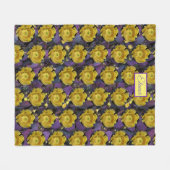 Lila Kakteen-Pantolblumen Fleecedecke (Vorderseite (Horizontal))