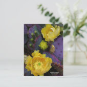 Lila Kakteen-Pantolblumen Postkarte (Stehend Vorderseite)