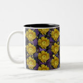 Lila Kakteen-Pantolblumen Zweifarbige Tasse (Links)