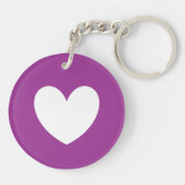 Lila Kaktus-Blume lila Schlüsselanhänger (Rückseite)