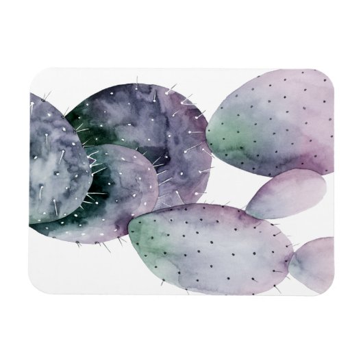 Lila Kaktus Magnet (Horizontal)