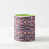 Lila Kaleidoskop 11 Unze Zwei-Ton Tasse (Mittel)