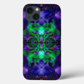 Lila Kaleidoskop-Blume Case-Mate iPhone Hülle (Rückseite)