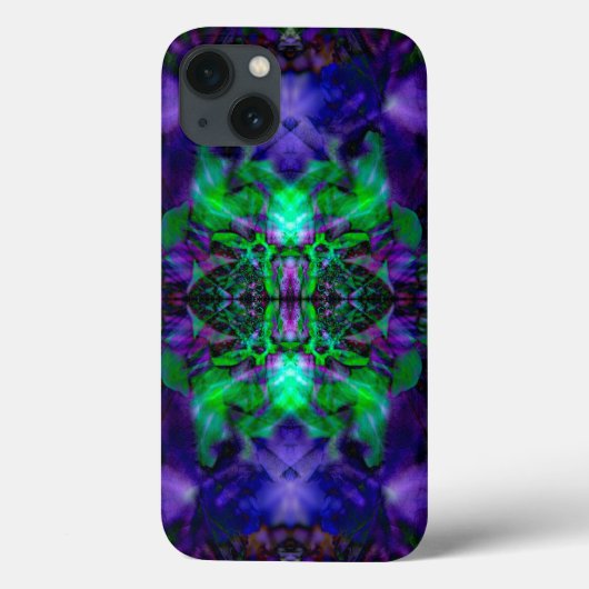 Lila Kaleidoskop-Blume Case-Mate iPhone Hülle (Rückseite)