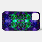 Lila Kaleidoskop-Blume Case-Mate iPhone Hülle (Rückseite (Horizontal))