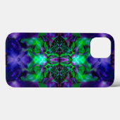 Lila Kaleidoskop-Blume Case-Mate iPhone Hülle (Rückseite (Horizontal))