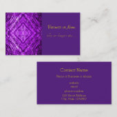Lila Kaleidoskop-Gewebe Visitenkarte (Vorne/Hinten)