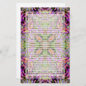 Lila Kaleidoskop gezeichnetes Briefpapier (Vorne/Hinten)