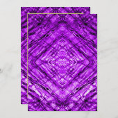 Lila Kaleidoskop-Hochzeitsglas Einladung (Vorne/Hinten)