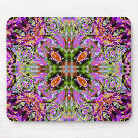 Lila Kaleidoskop Mousepad (Vorne)