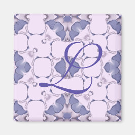 Lila Kaleidoskop-Muster #1 Magnet