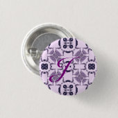 Lila Kaleidoskop-Muster #2 Button (Vorne & Hinten)