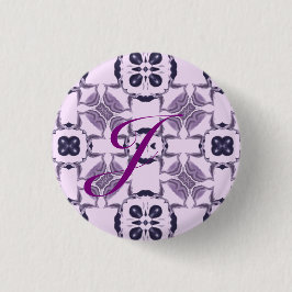 Lila Kaleidoskop-Muster #2 Button